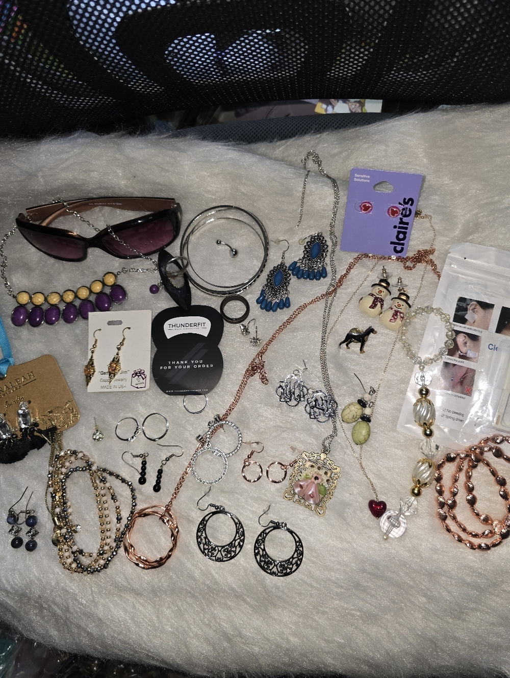 Jewelry Bundle, Black Onyx Or Marquite? Not Sure Ring, Elle Sunglasses, Silicone